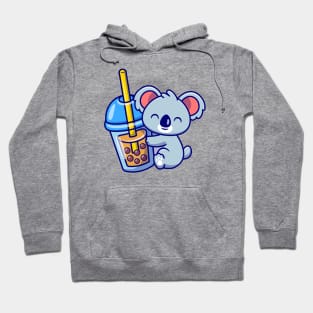 Cute Koala Hug Boba Milk Tea Hoodie